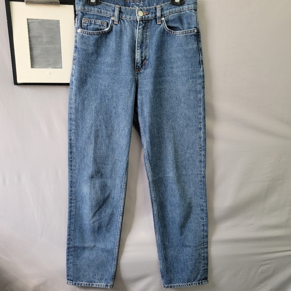 COS High-Rise Straight Leg Jeans in Light Blue